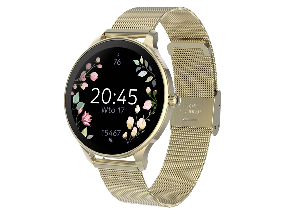 Smartwatch Forever Velora SB-306/ Notificações/ Frequência Cardíaca/ Ouro