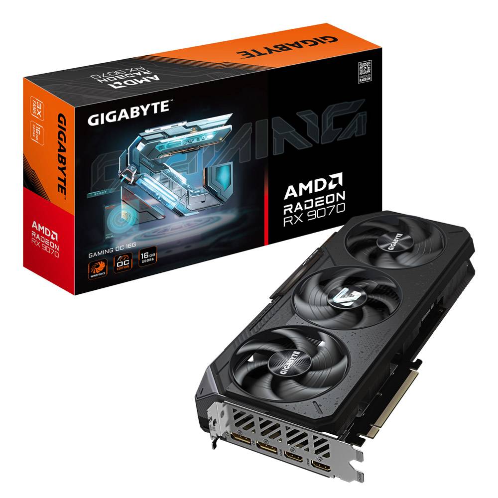 Placa Gráfica Gigabyte Radeon RX 9070 Gaming OC/ 16GB GDDR6