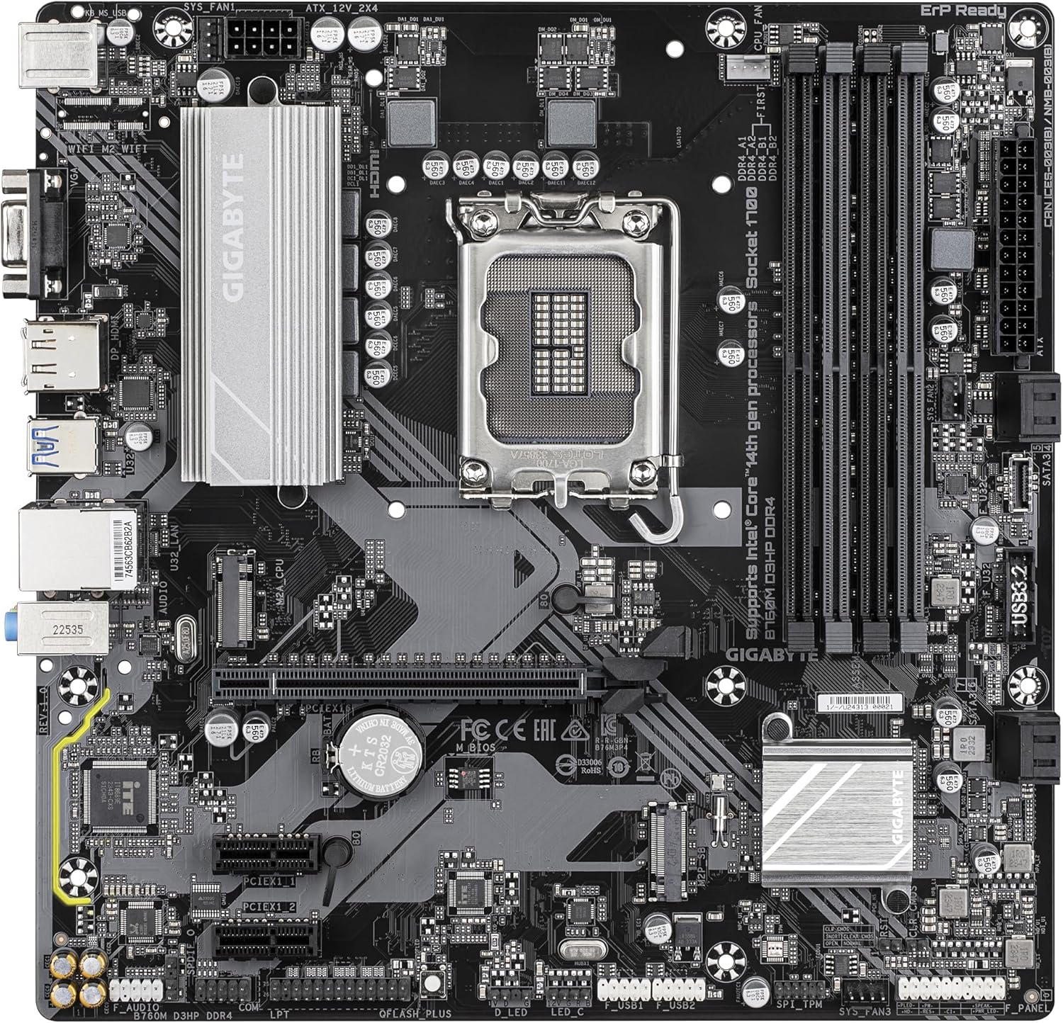 Motherboard Gigabyte B760M D3HP DDR4 Socket 1700/ DDR4/ PCIe 4.0/ Micro ATX - Imagem 2
