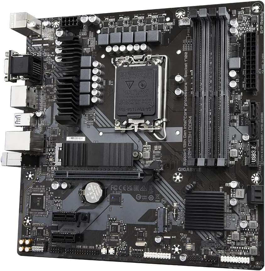 Motherboard Gigabyte B760M DS3H DDR4 Socket 1700/ DDR4/ PCIe 4.0/ Micro ATX - Imagem 2