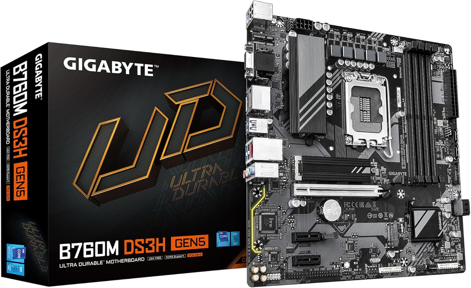 Motherboard Gigabyte B760M DS3H GEN5 Socket 1700/ DDR5/ PCIe 5.0/ Micro ATX
