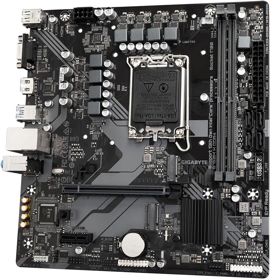 Motherboard Gigabyte B760M H DDR4 Socket 1700/ DDR4/ PCIe 4.0/ Micro ATX - Imagem 4