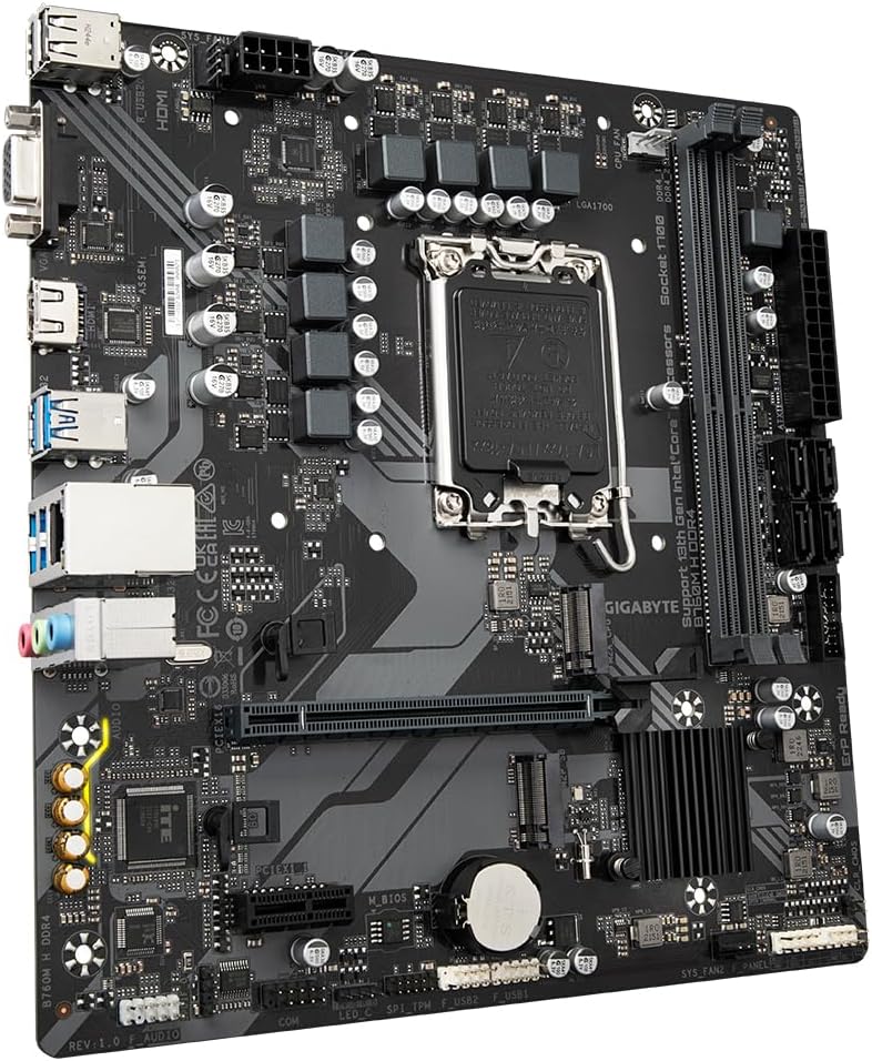 Motherboard Gigabyte B760M H DDR4 Socket 1700/ DDR4/ PCIe 4.0/ Micro ATX - Imagem 3