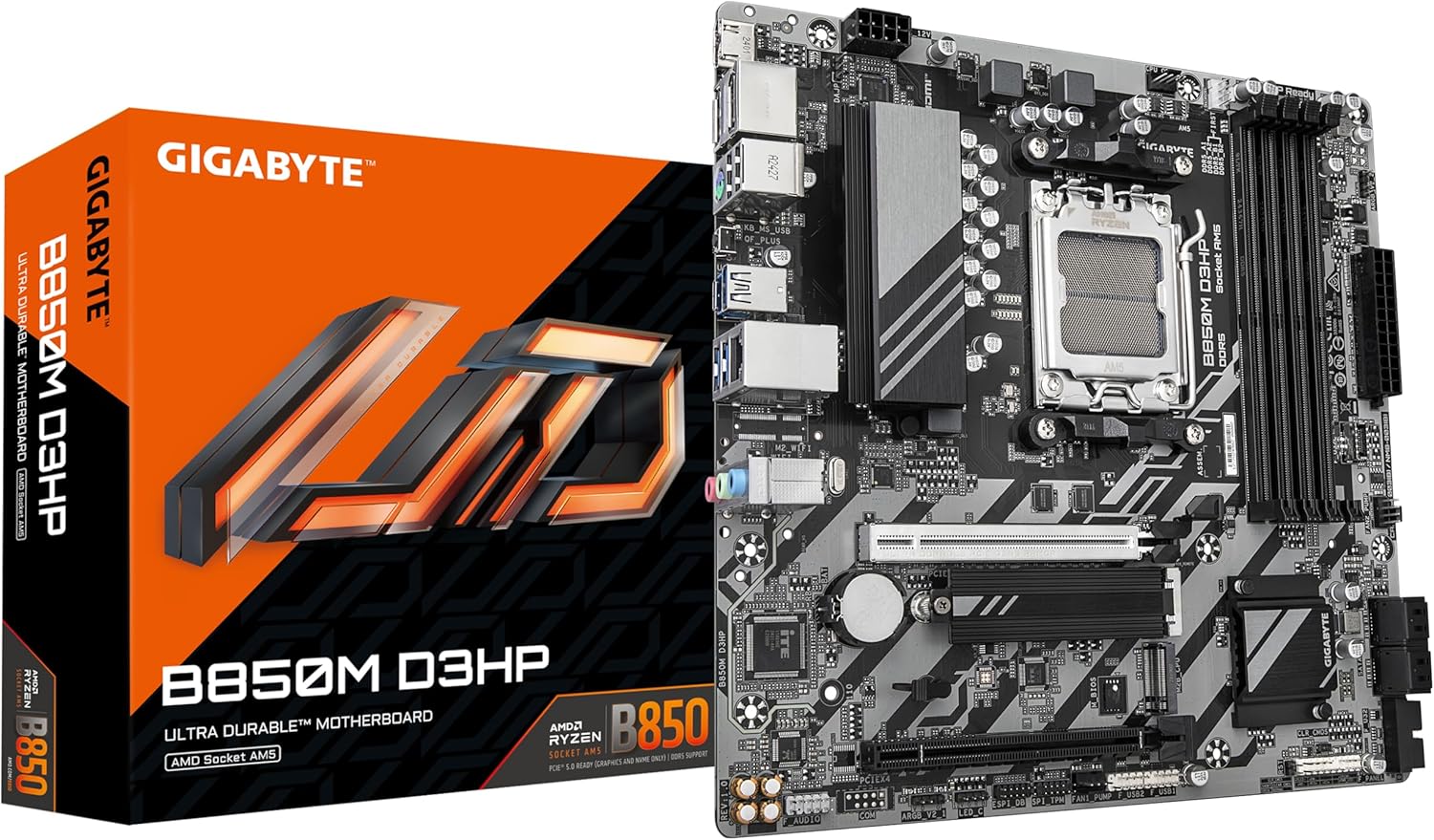 Motherboard Gigabyte B850M D3HP/ Socket AM5/ DDR5/ PCIe 5.0/ Micro ATX
