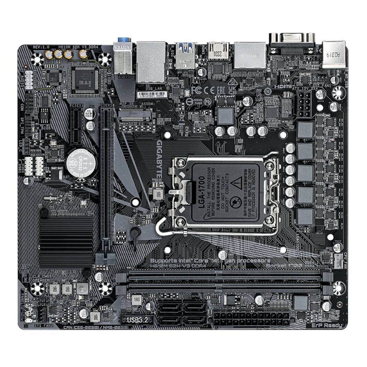 Motherboard Gigabyte H610M D3W DDR4 Socket LGA1700 PCIe 4.0 M.2 Micro ATX - Imagem 4