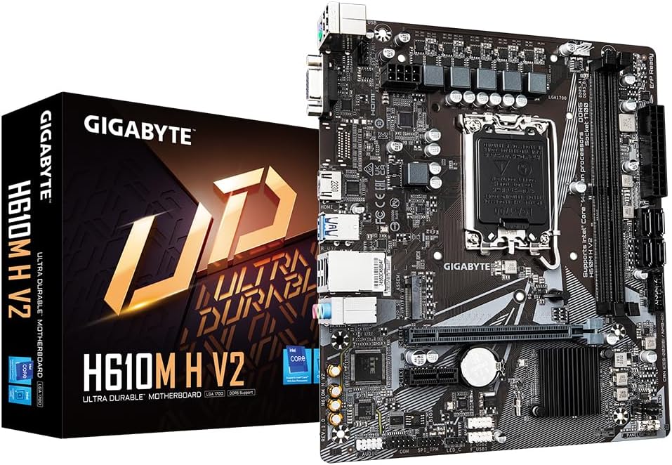 Motherboard Gigabyte H610M H V2 Socket 1700/ DDR4/ PCIe 4.0/ Micro ATX