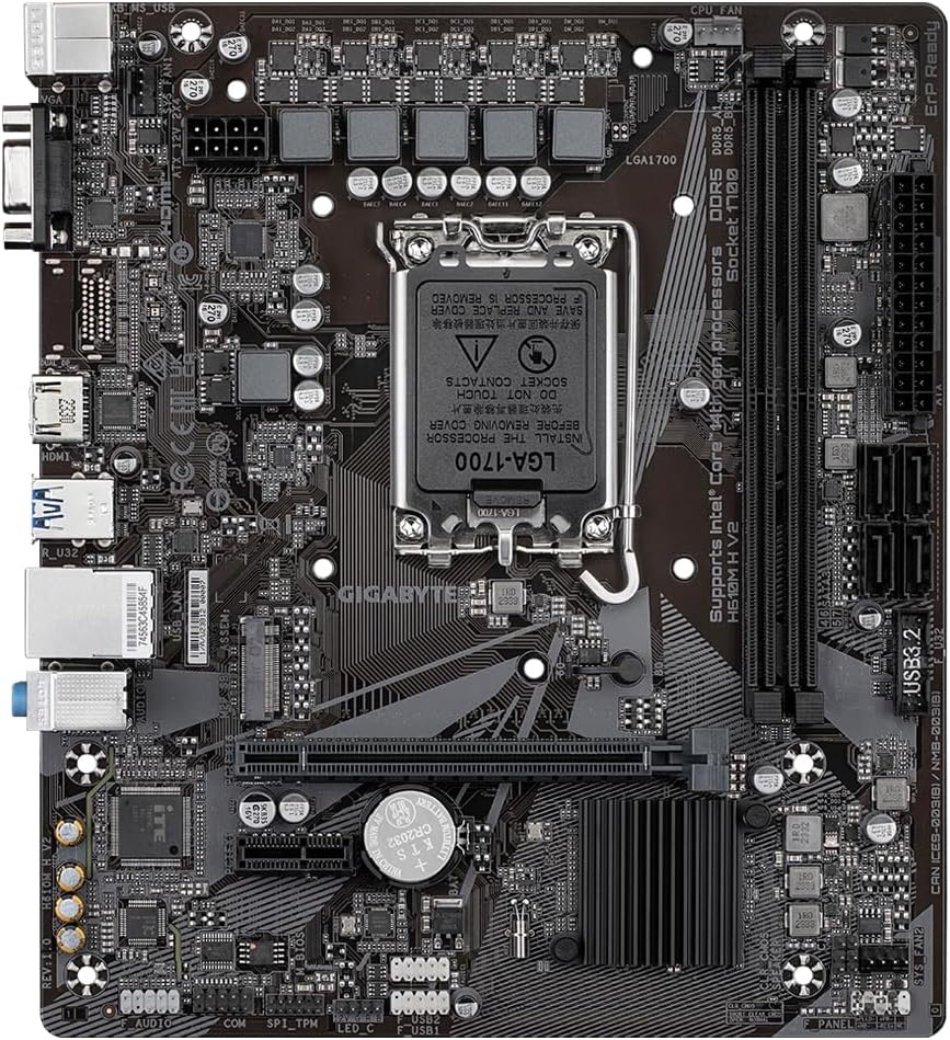 Motherboard Gigabyte H610M H V2 Socket 1700/ DDR4/ PCIe 4.0/ Micro ATX - Imagem 2