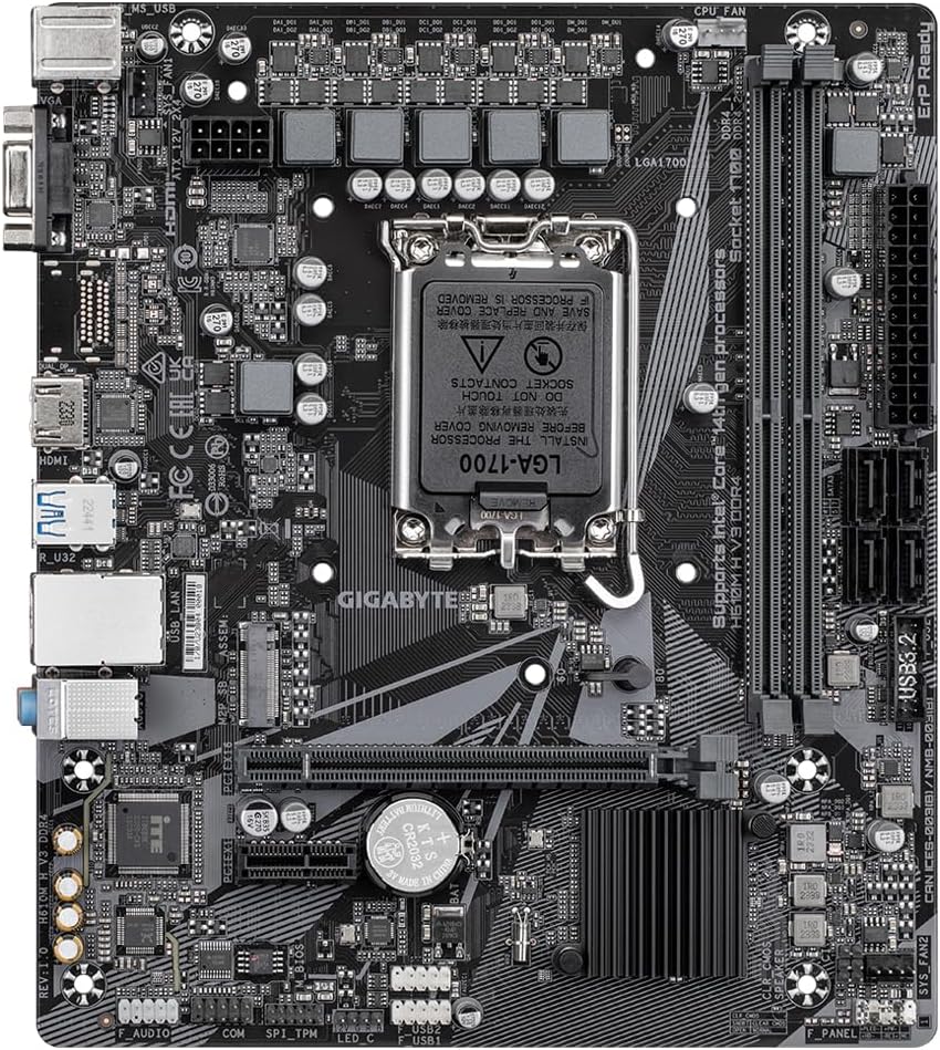 Motherboard Gigabyte H610M H V3 DDR4 Socket 1700/ DDR4/ PCIe 4.0/ Micro ATX - Imagem 2