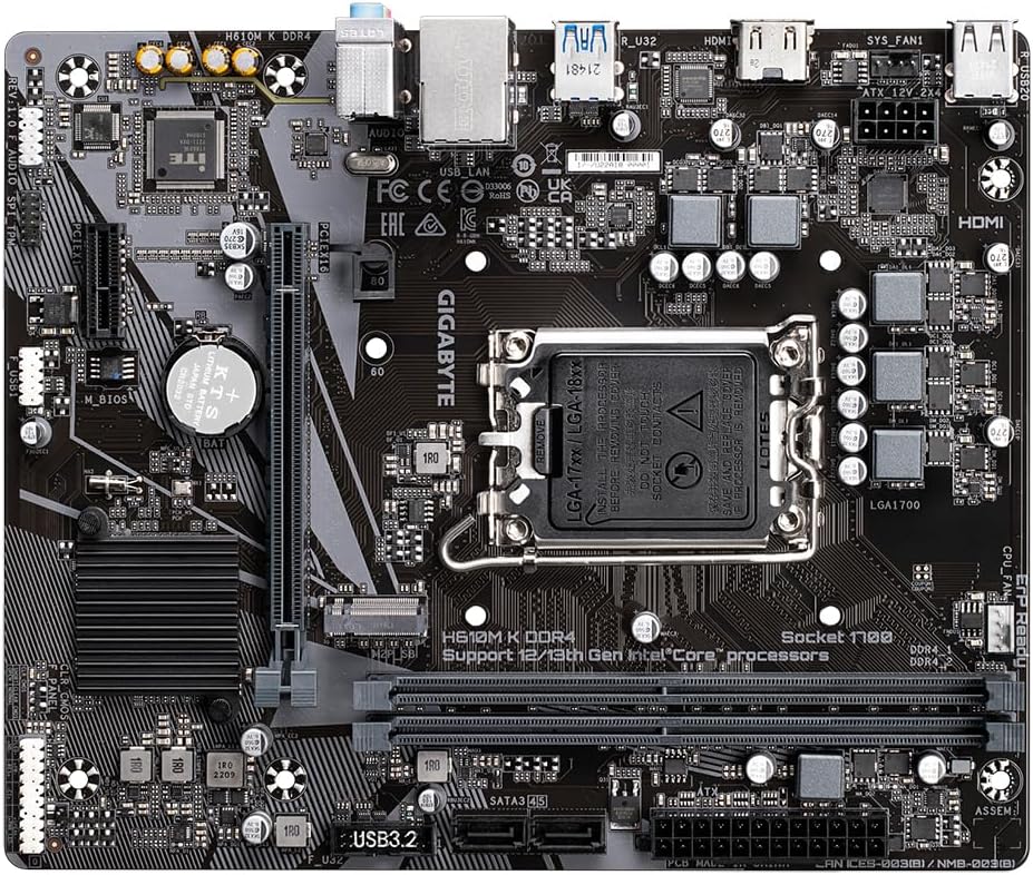 Motherboard Gigabyte H610M K DDR4 Socket 1700/ DDR4/ PCIe 4.0/ Micro ATX - Imagem 5
