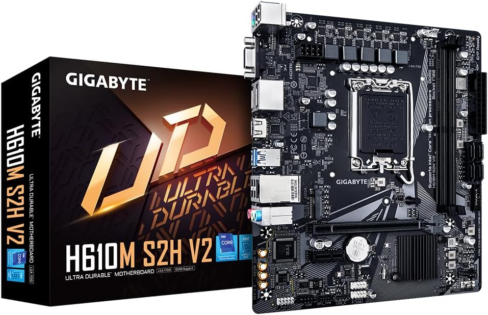 Motherboard Gigabyte H610M S2H V2 Socket 1700/ DDR4/ PCIe 4.0/ Micro ATX