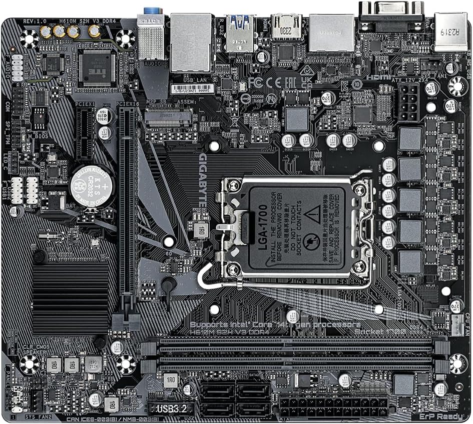 Motherboard Gigabyte H610M S2H V3 DDR4 Socket 1700/ DDR4/ PCIe 4.0/ Micro ATX - Imagem 4