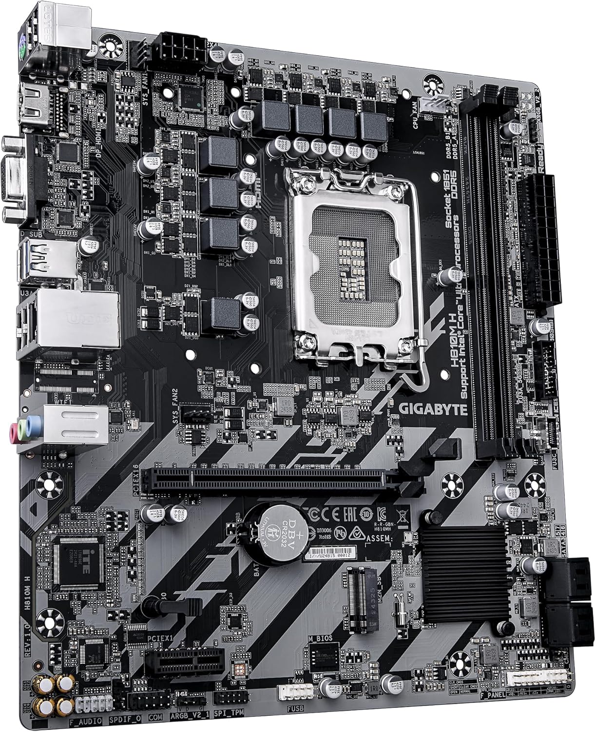 Motherboard Gigabyte H810M H Socket 1851/ DDR5/ PCIe 4.0/ Micro ATX - Imagem 3