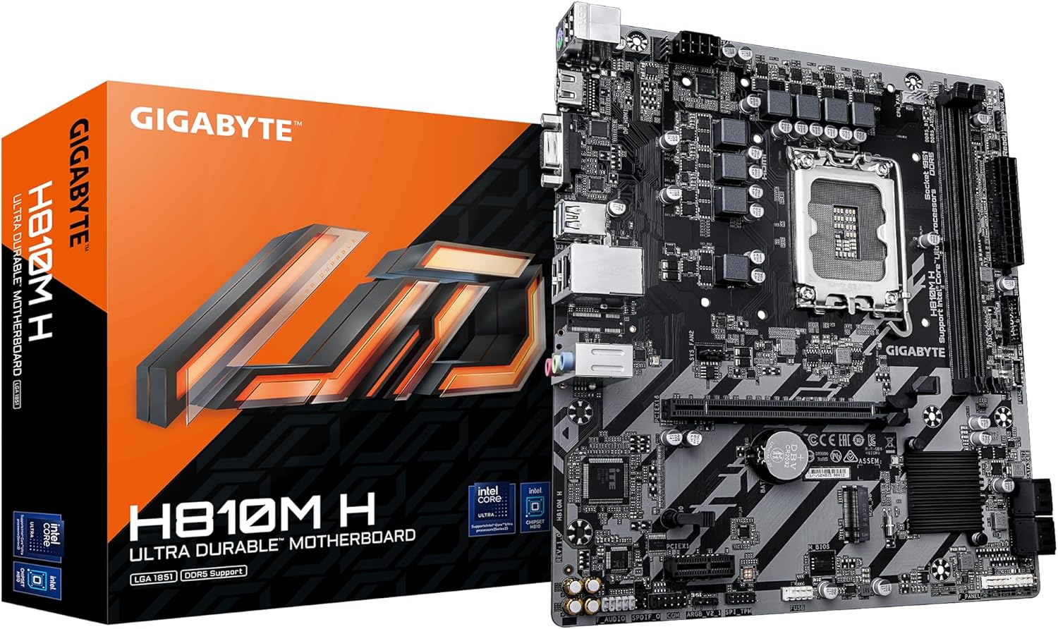 Motherboard Gigabyte H810M H Socket 1851/ DDR5/ PCIe 4.0/ Micro ATX