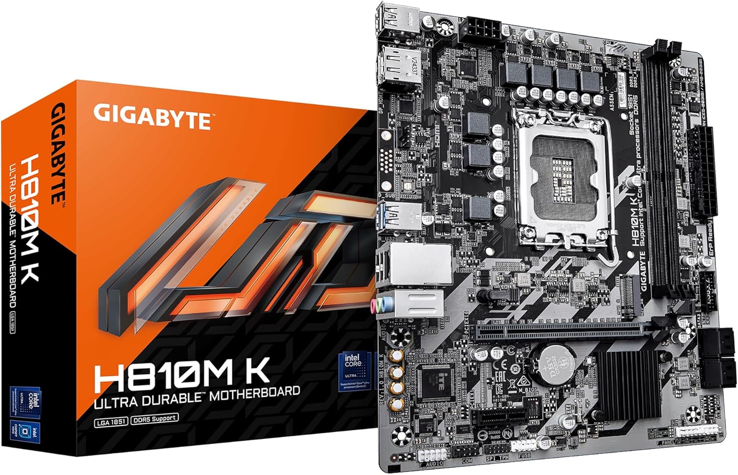 Motherboard Gigabyte H810M K Socket 1851/ DDR5/ PCIe 4.0/ Micro ATX