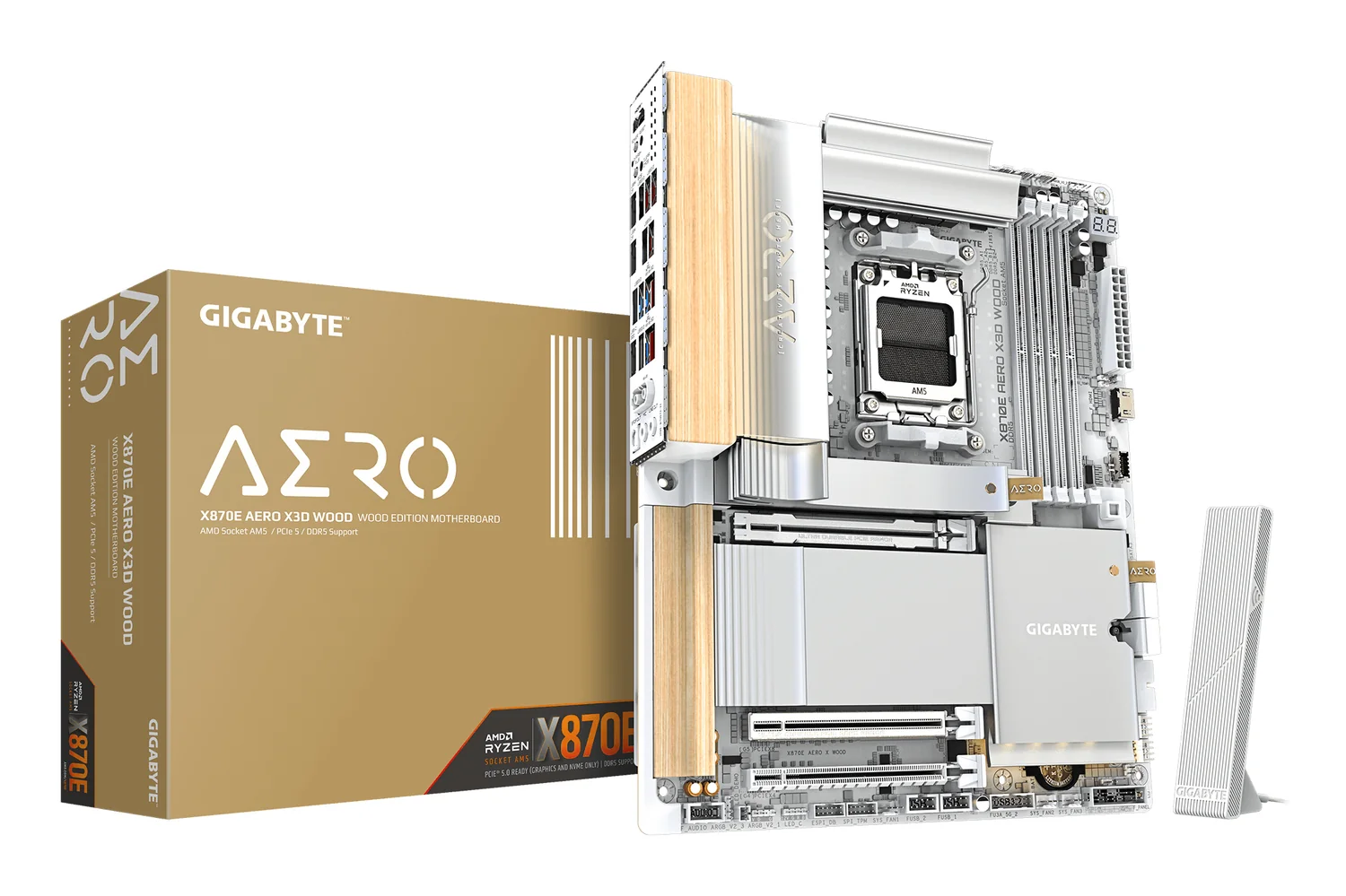 Motherboard Gigabyte B850 AORUS ELITE WIFI7 ICE Socket AM5 DDR5 PCIe 5.0 Wi-Fi 7 Prateado