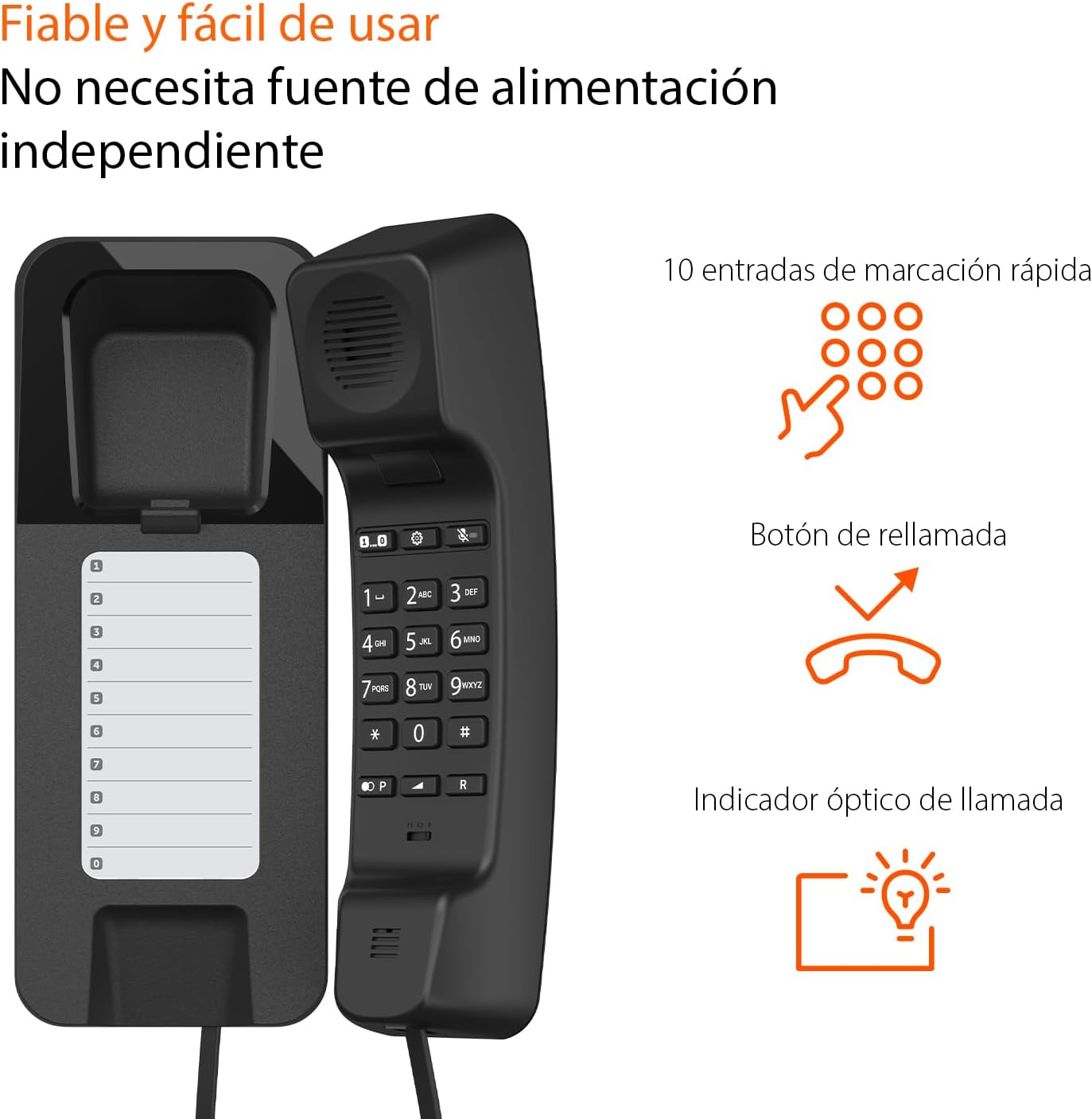 Telefone Gigaset Desk 200/ Preto - Imagem 3