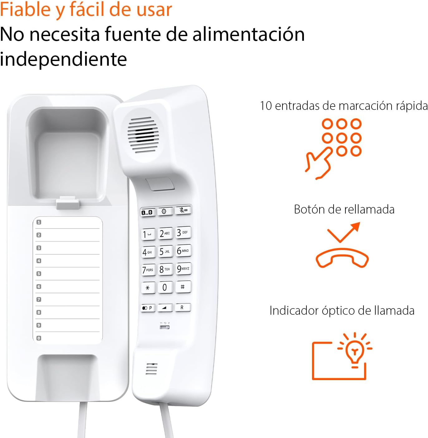 Telefone Gigaset Desk 200/ Branco - Imagem 3