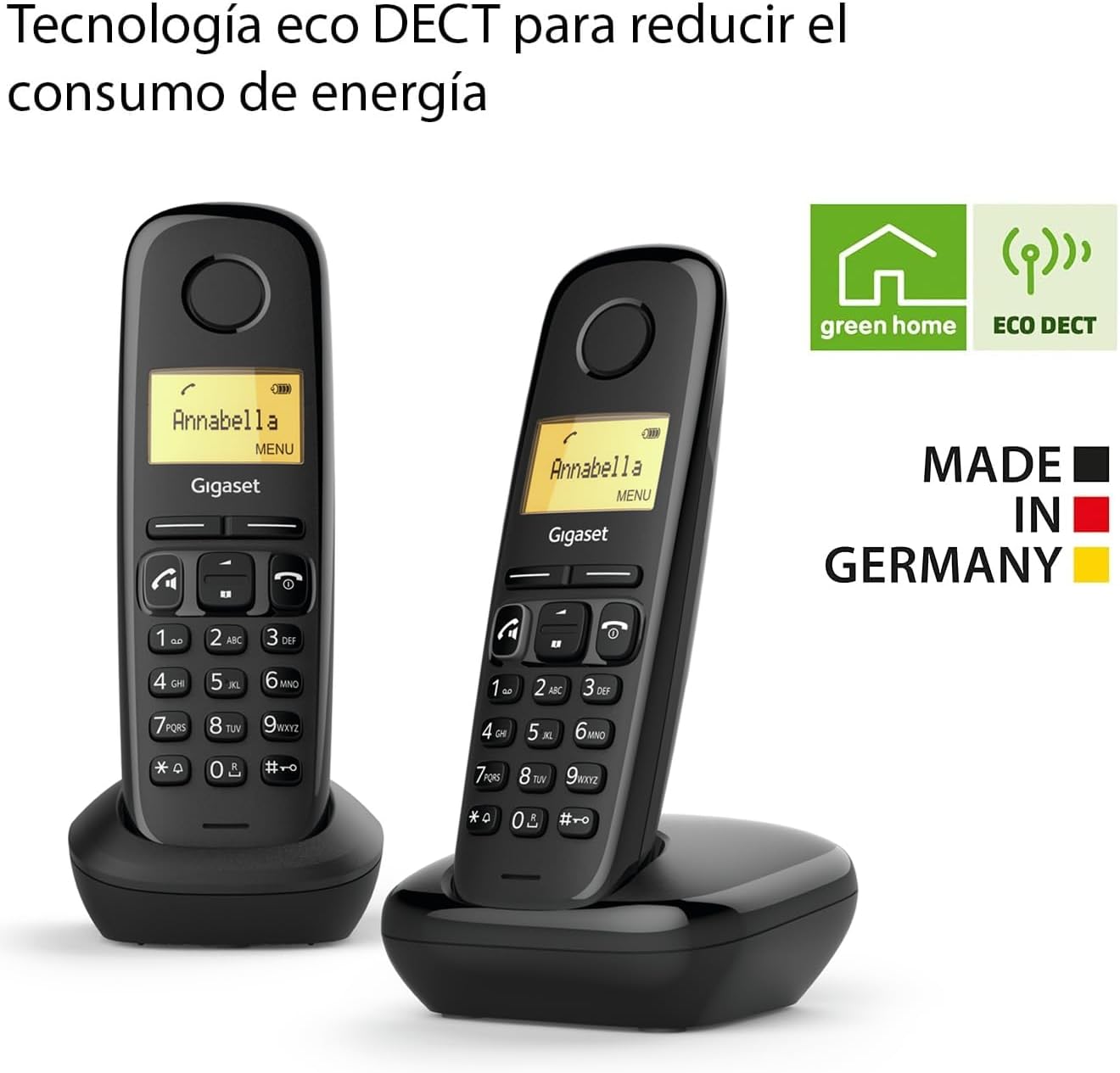 Telefone Sem Fios Gigaset A270/ Pack DUO/ Preto - Imagem 5