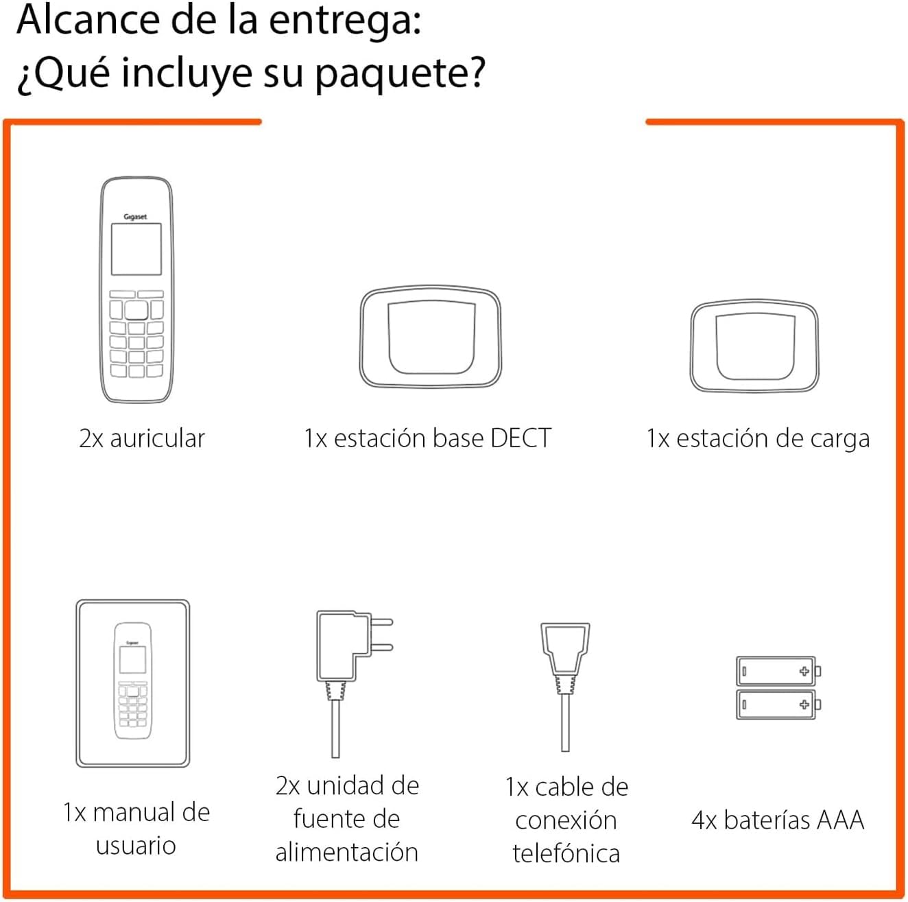 Telefone Sem Fios Gigaset A270/ Pack DUO/ Preto - Imagem 6