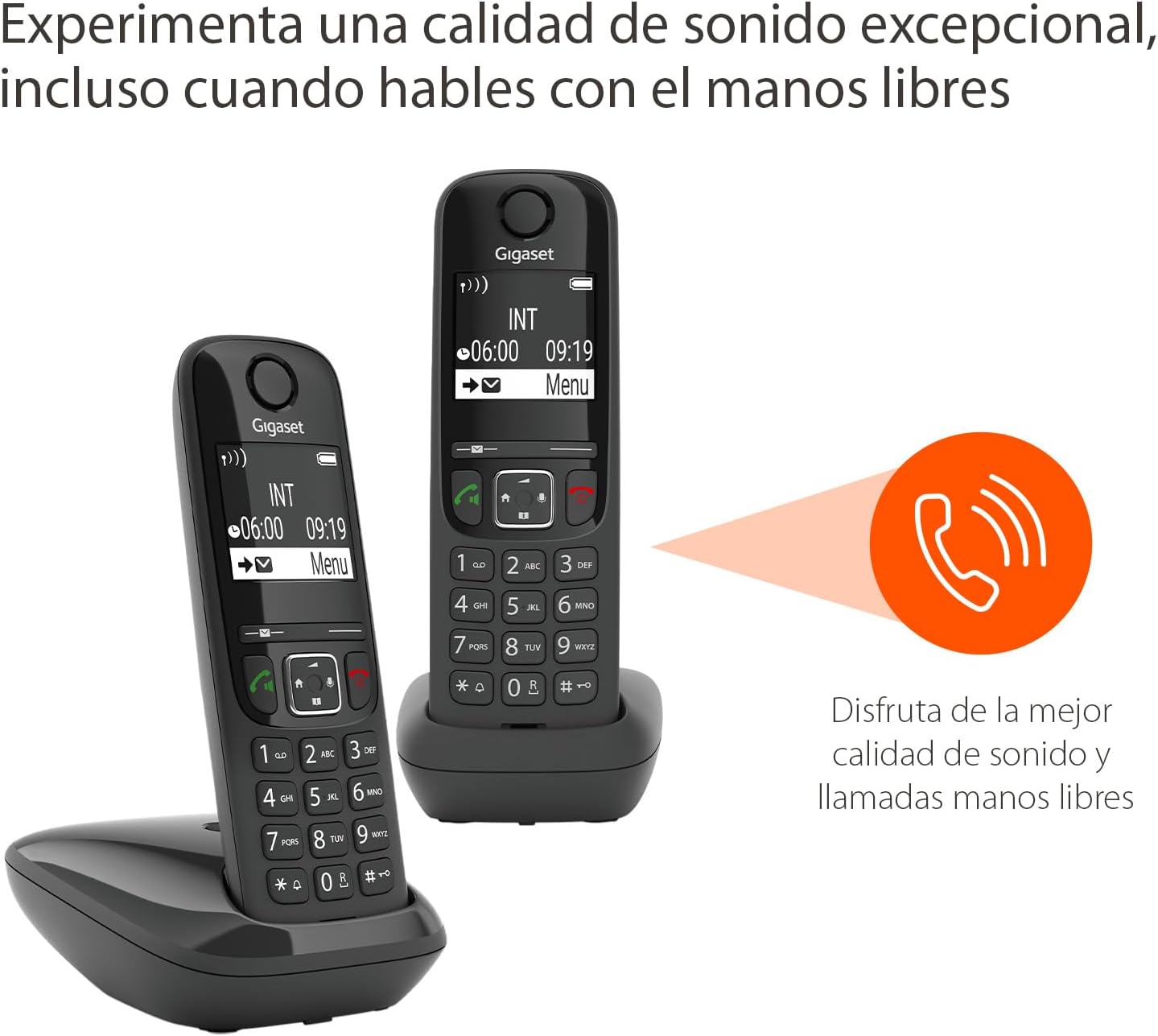 Telefone Sem Fios Gigaset AS690 / Pack DUO / Preto - Imagem 5