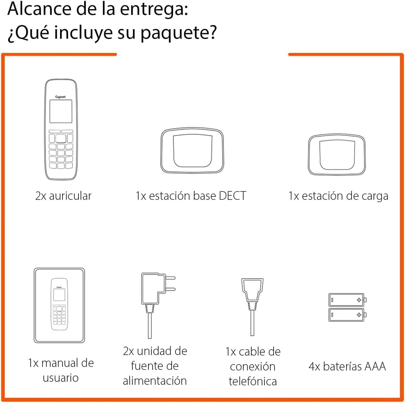 Telefone Sem Fios Gigaset AS690 / Pack DUO / Preto - Imagem 7