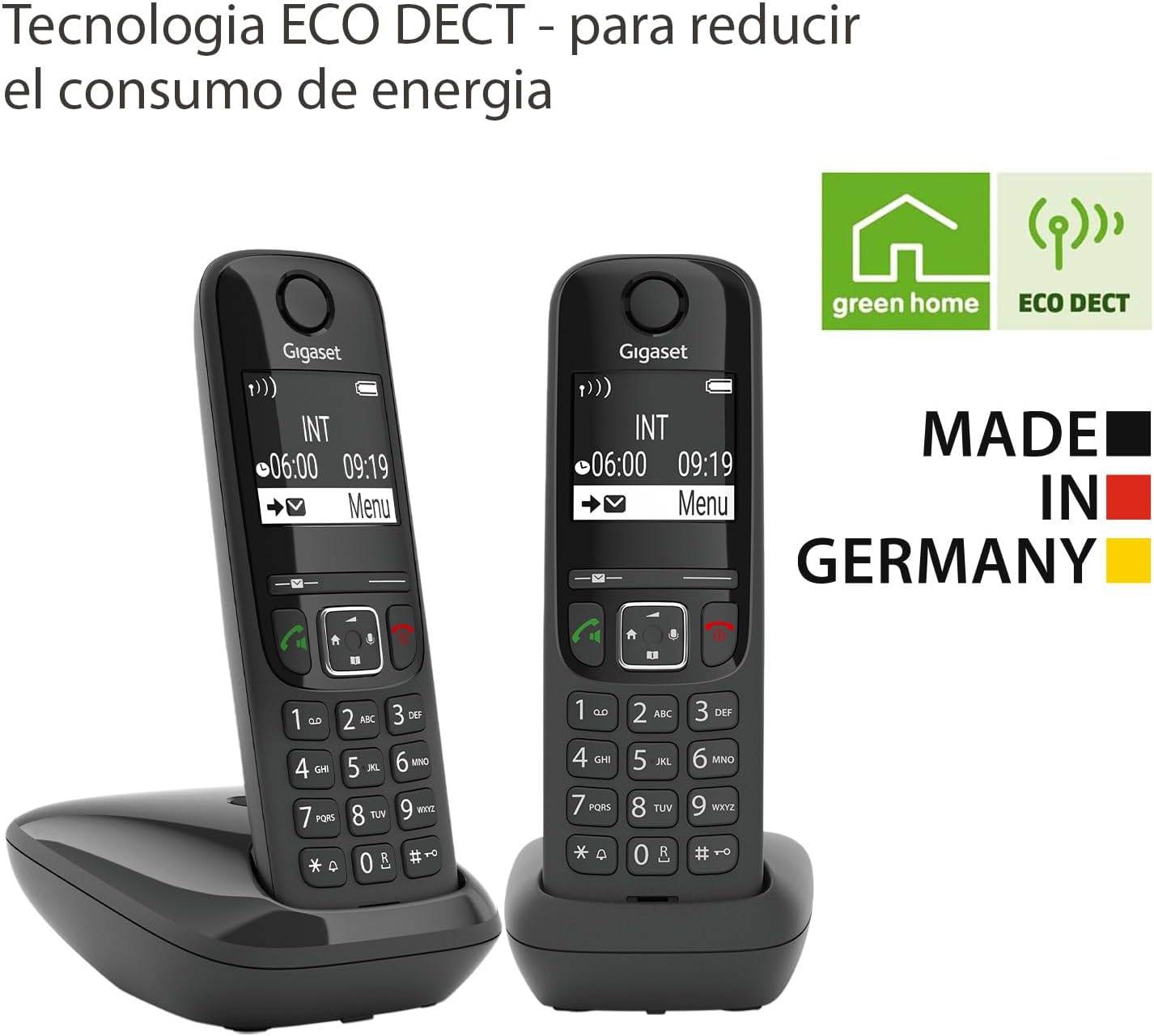 Telefone Sem Fios Gigaset AS690 / Pack DUO / Preto - Imagem 6