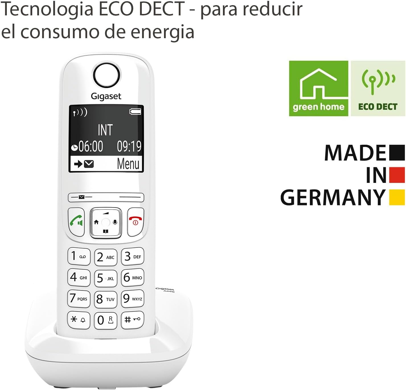 Telefone Sem Fios Gigaset AS690/ Branco - Imagem 5