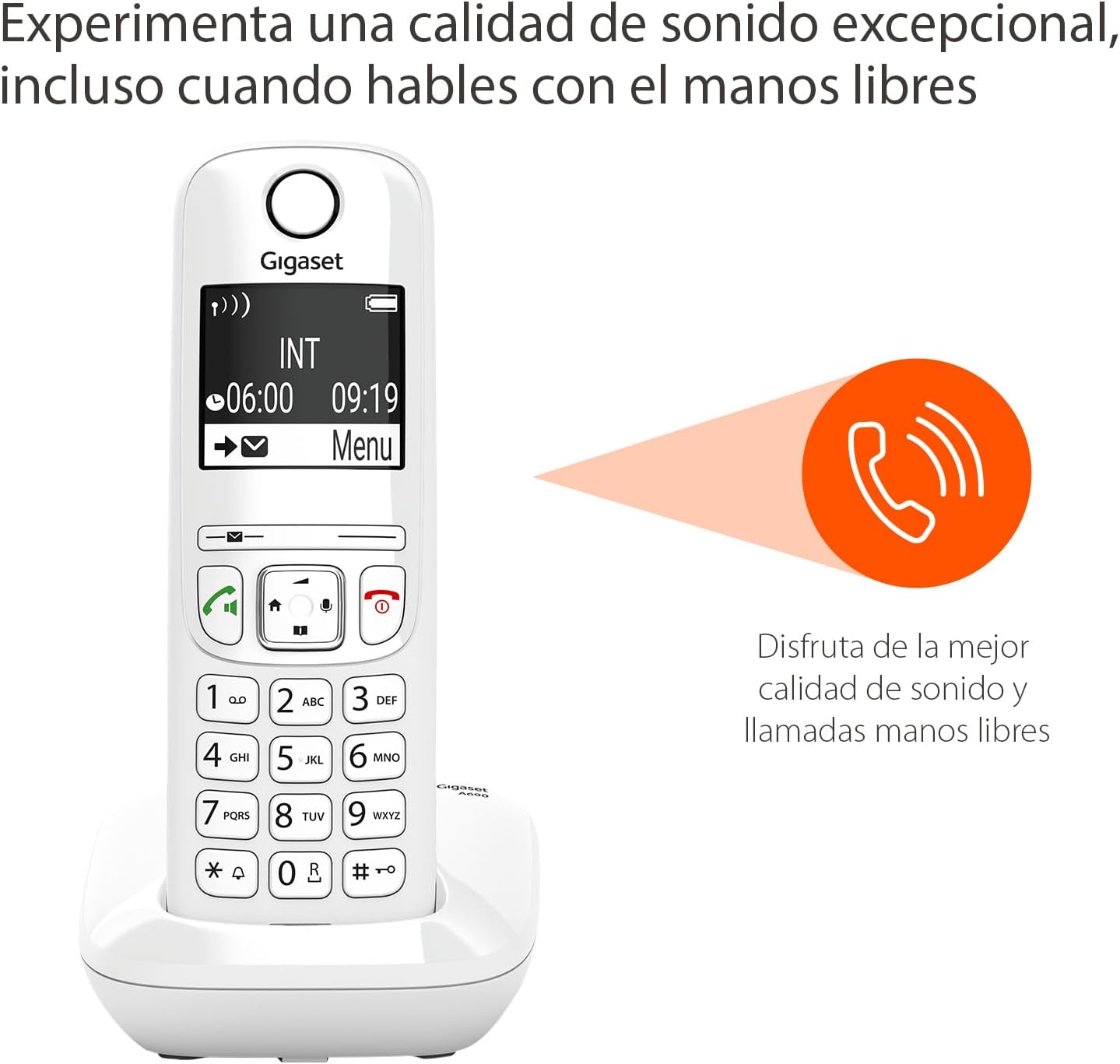 Telefone Sem Fios Gigaset AS690/ Branco - Imagem 4