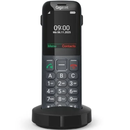 Telefone Fixo Sem Fios 4G Gigaset Comfort 600 SIM 2.4" Bluetooth 5.0 USB-C Preto