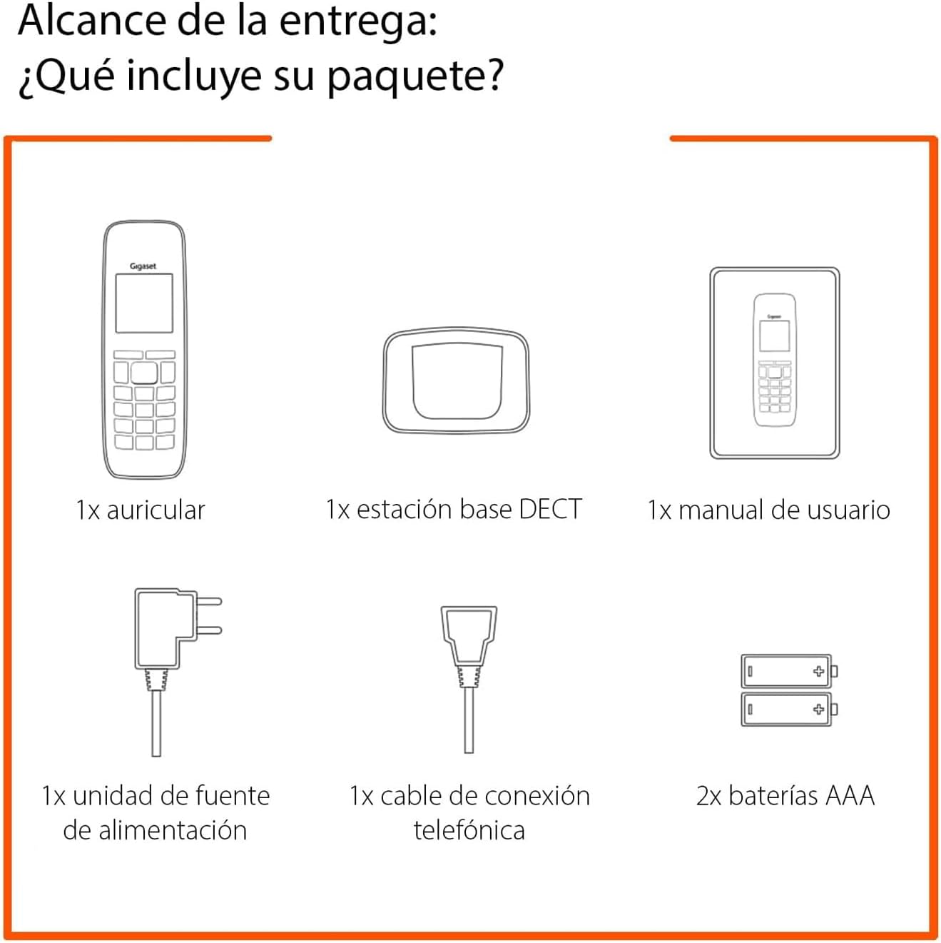 Telefone Sem Fios Gigaset E290/ Preto - Imagem 6