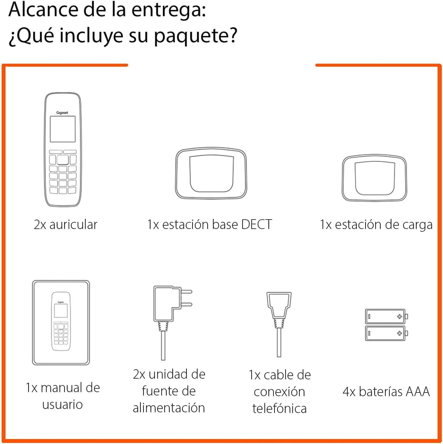 Telefone Sem Fios Gigaset E290/ Pack DUO/ Branco - Imagem 7