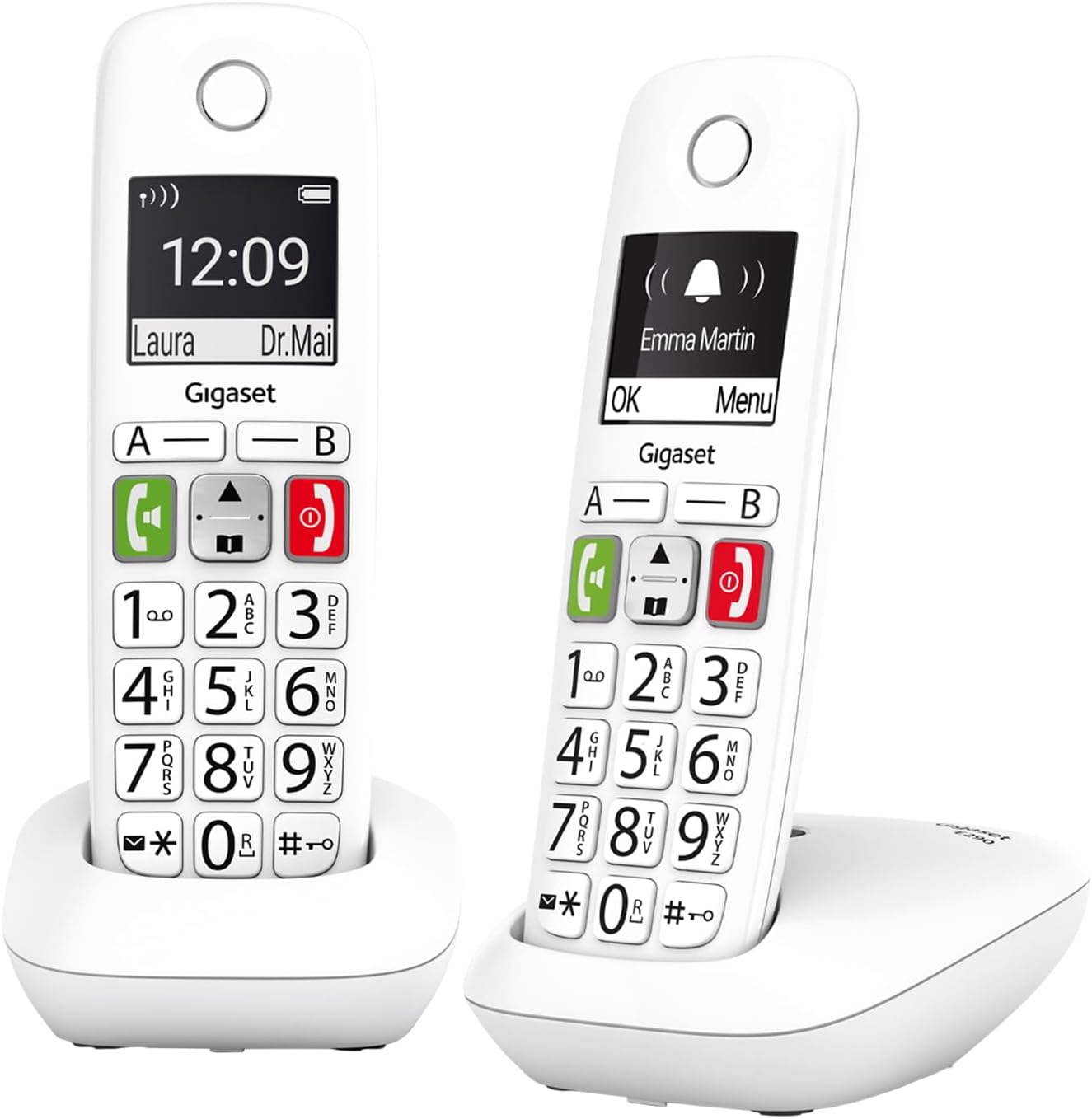Telefone Sem Fios Gigaset E290/ Pack DUO/ Branco