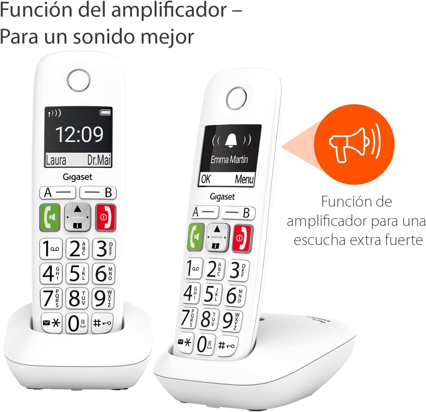 Telefone Sem Fios Gigaset E290/ Pack DUO/ Branco - Imagem 5