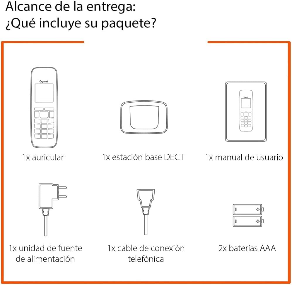 Telefone Sem Fios Gigaset E290/ Branco - Imagem 6