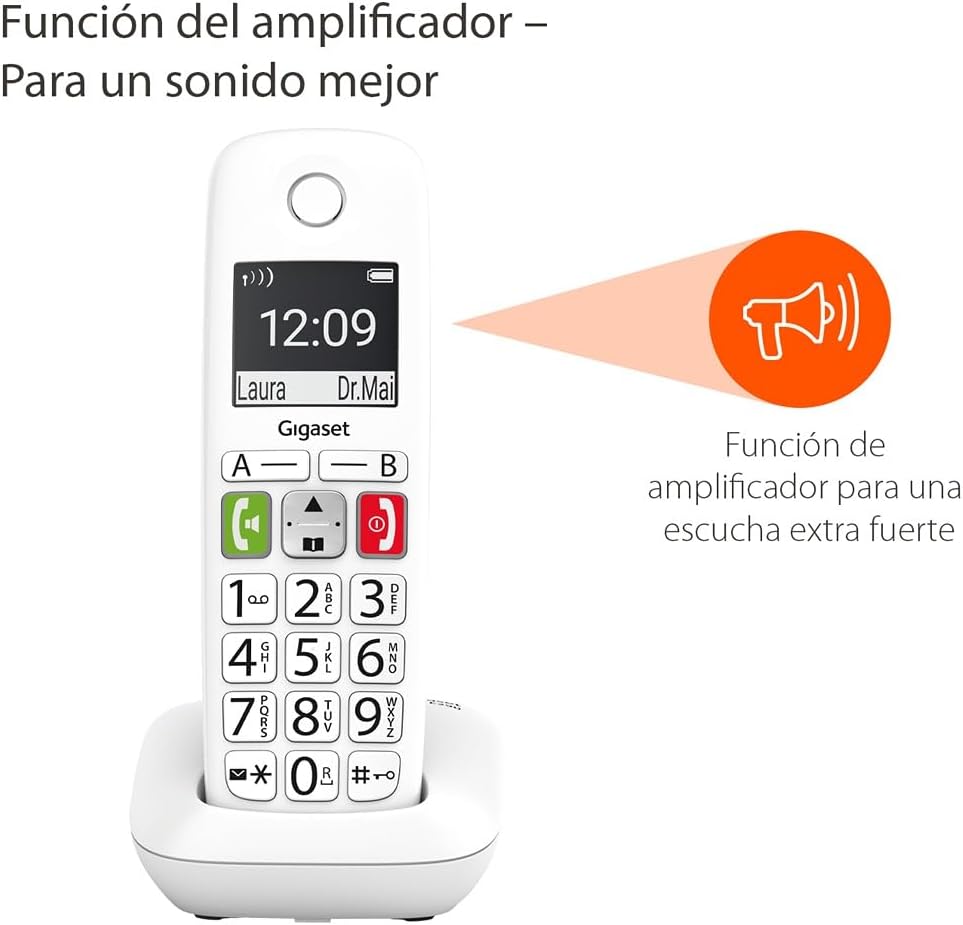 Telefone Sem Fios Gigaset E290/ Branco - Imagem 4