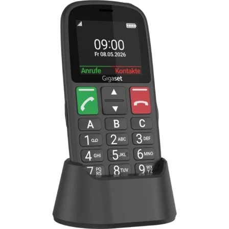 Telemóvel Gigaset GL30 4G para Seniores com Botão SOS Teclas Grandes e Base de Carga Preto - Imagem 2