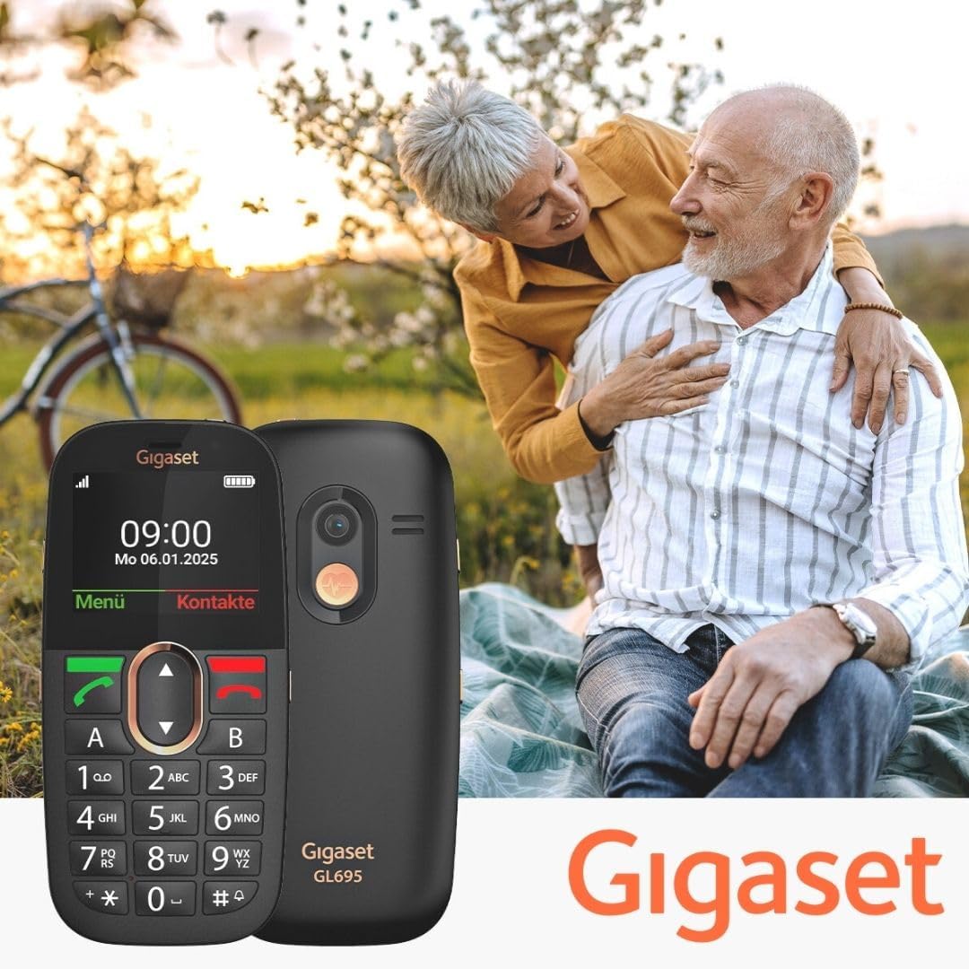 Telemóvel Gigaset GL695 4G para Seniores Ecrã 2.31" Botão SOS Teclas Grandes Base de Carga Preto - Imagem 7