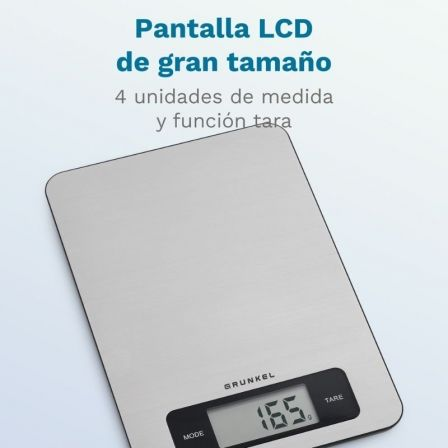 Balança de Cozinha Eletrónica Grunkel BC-COOKXT/ até 5kg/ Prata - Imagem 4