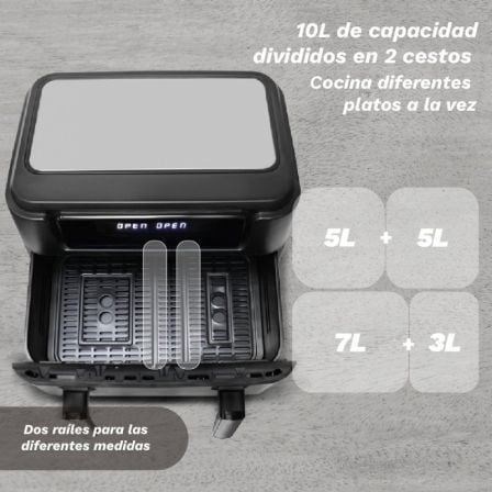 Fritadeira de Ar Airfryer / Sem Óleo Grunkel Dualflexifryer/ 2800W/ Capacidade 10L - Imagem 5