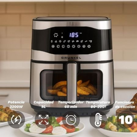 Fritadeira de Ar Airfryer / Sem Óleo Grunkel Maxisteelfryer / 2200W / Capacidade 9L - Imagem 3