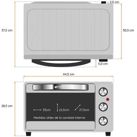 Forno de Bancada Grunkel HR-23SILVER/ 1600W/ Capacidade 23L/ Prata - Imagem 2