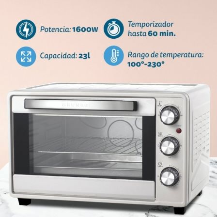 Forno de Bancada Grunkel HR-23SILVER/ 1600W/ Capacidade 23L/ Prata - Imagem 3