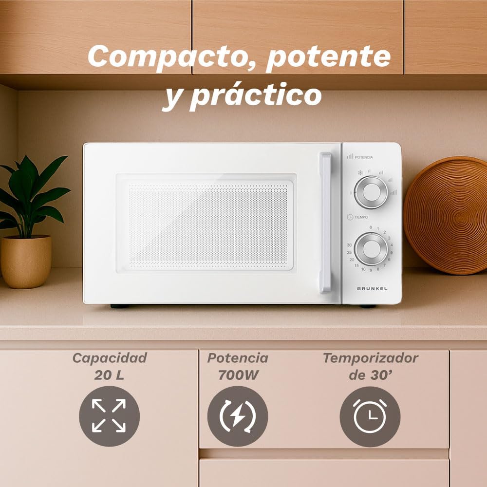 Micro-Ondas Grunkel MW-20MG/ 700W/ Capacidade 20L/ Branco - Imagem 4