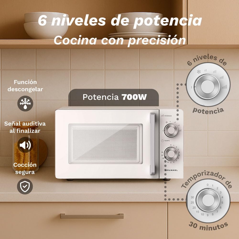 Micro-Ondas Grunkel MW-20MG/ 700W/ Capacidade 20L/ Branco - Imagem 5
