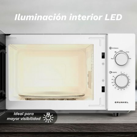 Microondas Grunkel MW-25EASY/ 850W/ Capacidade 25L/ Branco - Imagem 2