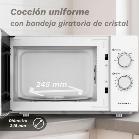Microondas Grunkel MW-25EASY/ 850W/ Capacidade 25L/ Branco - Imagem 4