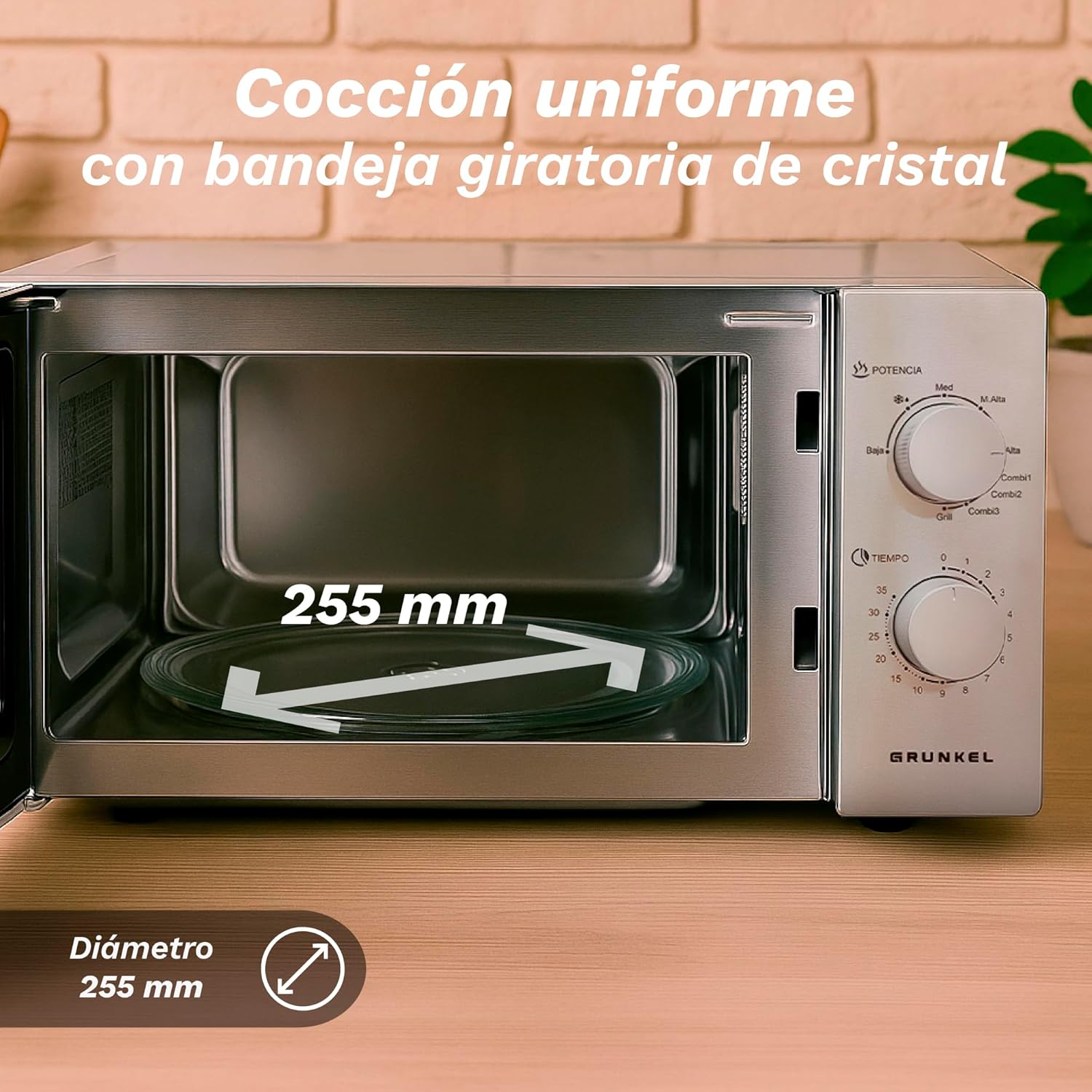 Micro-ondas Grunkel MWG-20INOX 20L 700W com Grill 900W Inox - Imagem 7