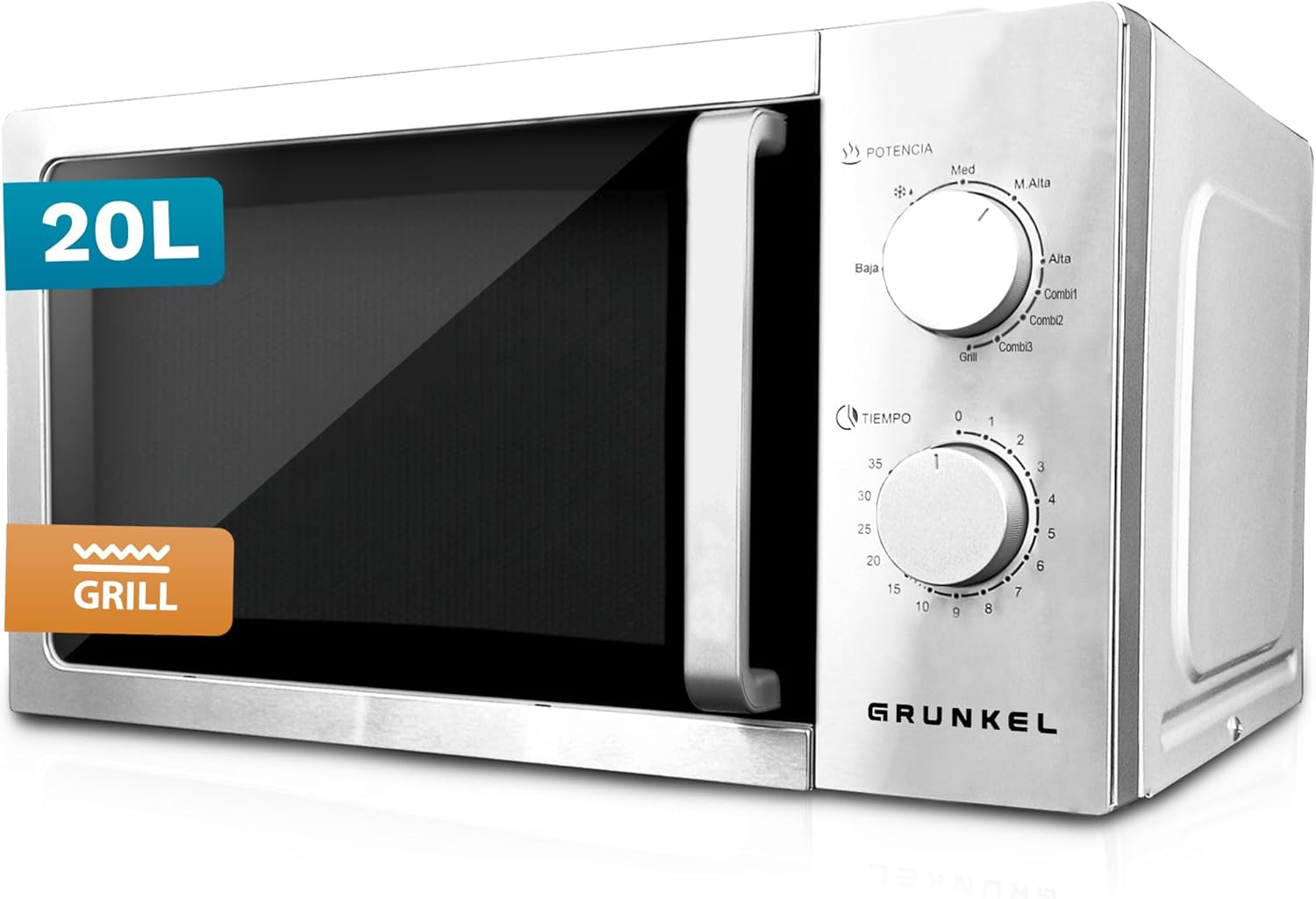 Micro-ondas Grunkel MWG-20INOX 20L 700W com Grill 900W Inox