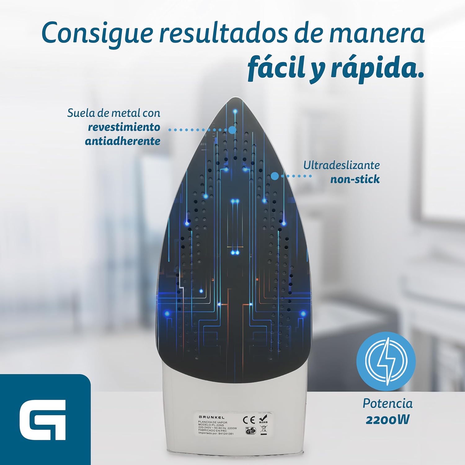 Ferro Grunkel PL-22NS/ 2200W/ Depósito 280ml - Imagem 2