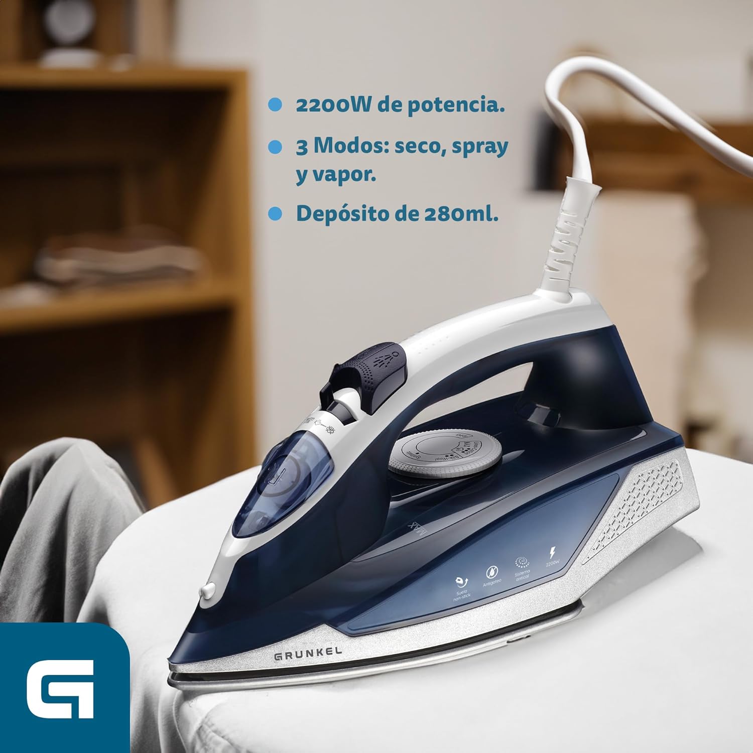 Ferro Grunkel PL-22NS/ 2200W/ Depósito 280ml - Imagem 6